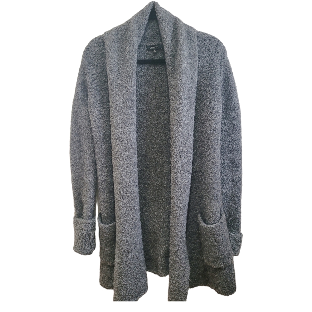 Aritzia Babaton Black Luxurious Knit Alpaca Mix Long Oversized Cardigan Sz xx S